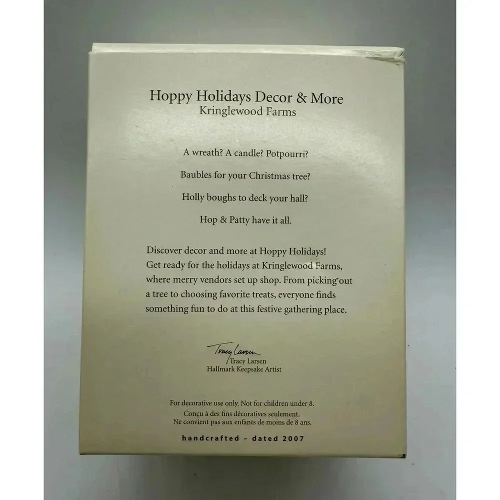 Hoppy Holidays Decor & More Kringlewood Farms‎ Hallmark Ornament 2007 NWT